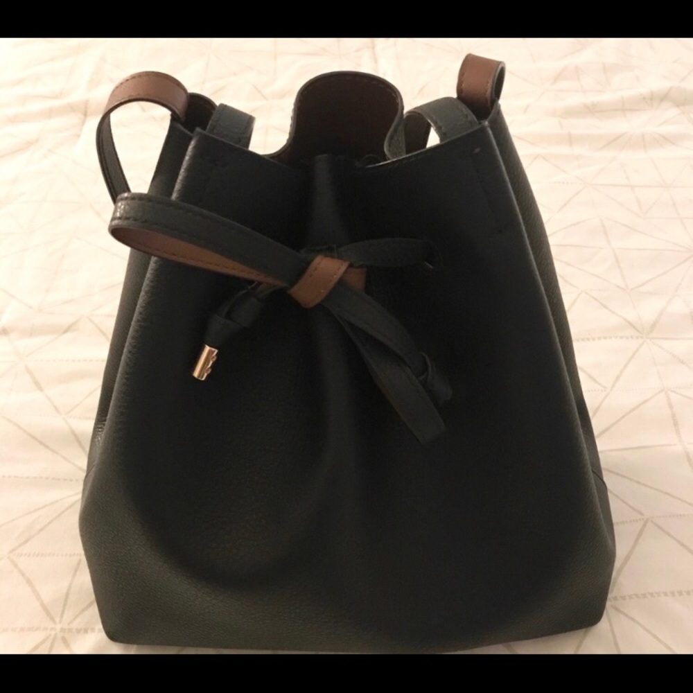 Bucket tote black bag H&M
